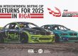 Două mașini de drift în acțiune la FIA Intercontinental Drifting Cup 2025, care va avea loc în Riga, Letonia