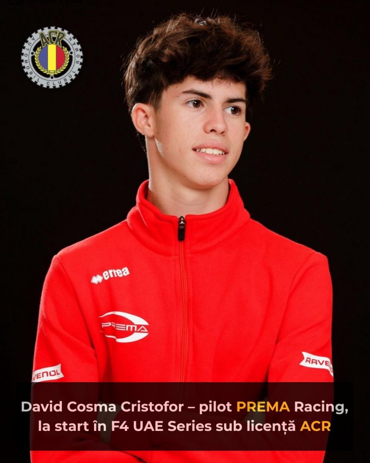 David Cosma Cristofor, pilot PREMA Racing, la start în F4 UAE Series sub licență ACR