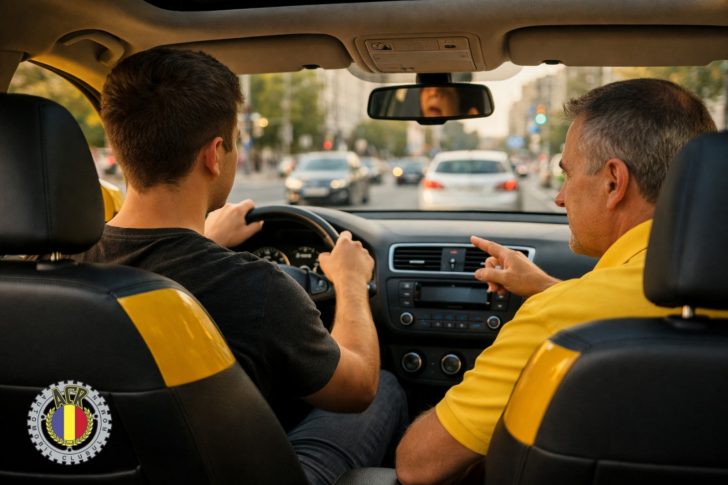 șofer responsabil în timpul pregătirii la școala de șoferi ACR