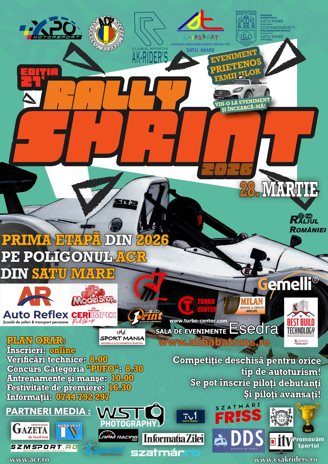 Rally Sprint 2026 prima etapa pe poligonul ACR Satu Mare