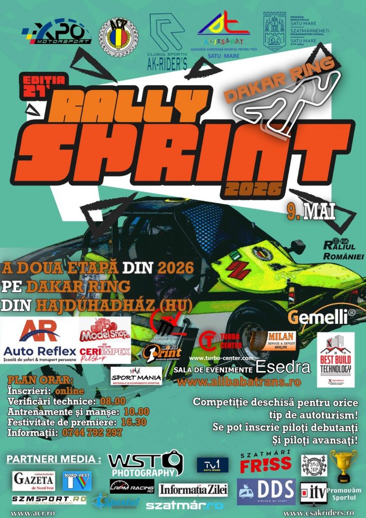 Afiș oficial Rally Sprint ACR 2026 Dakar Ring